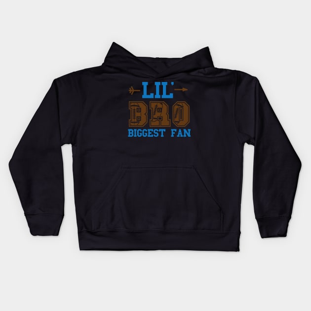 Lil bro biggest fan Kids Hoodie by busines_night